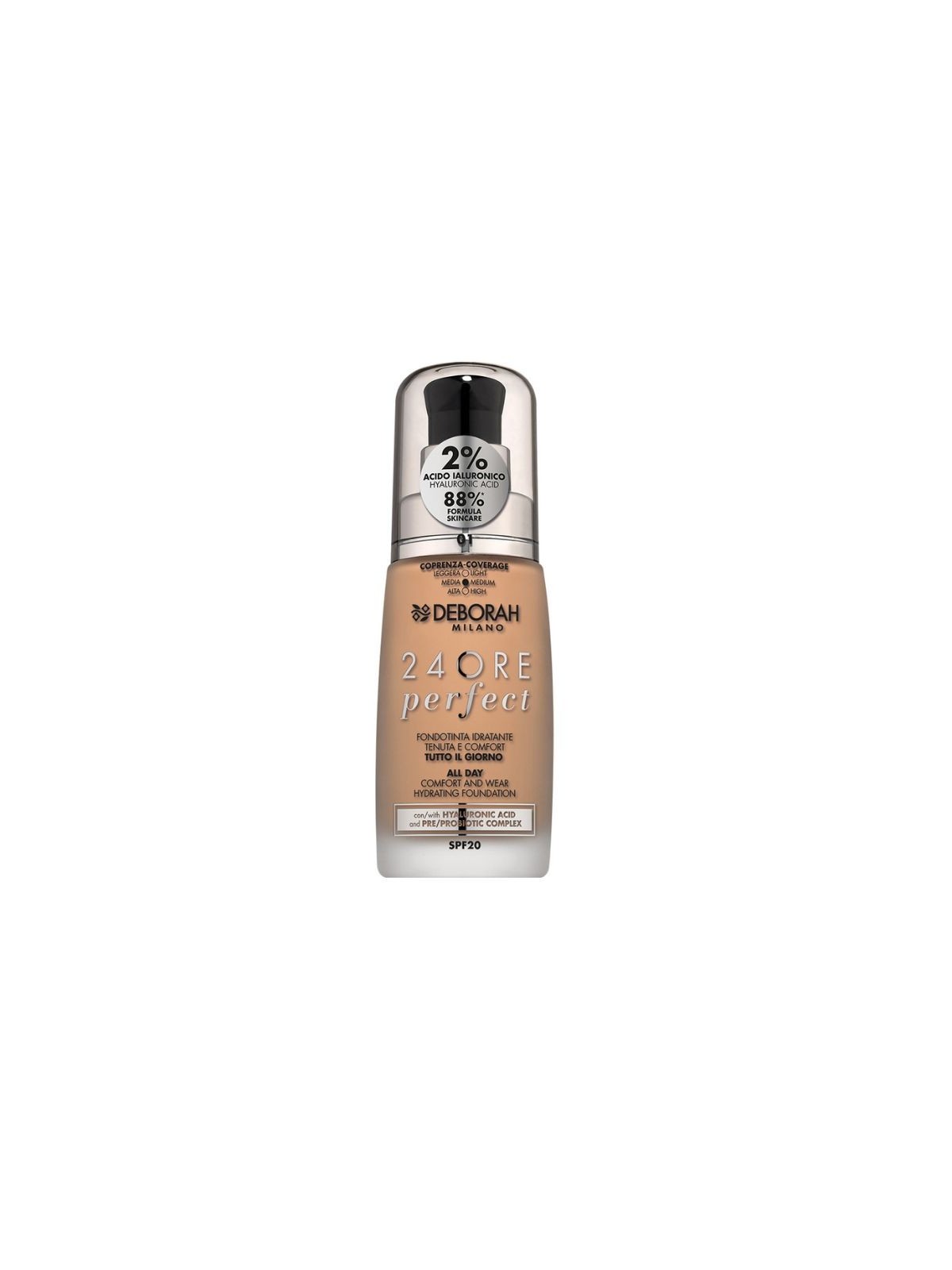 Deborah Milano 24H Perfect Foundation With Hyaluronic Acid SPF20